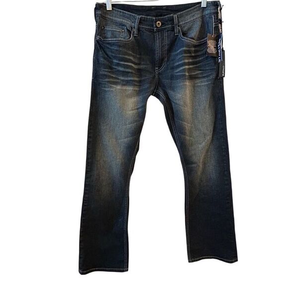 Buffalo Blu Men's Slim Bootcut Jeans Blue Size 33 Stretch Denim - Picture 1 of 13